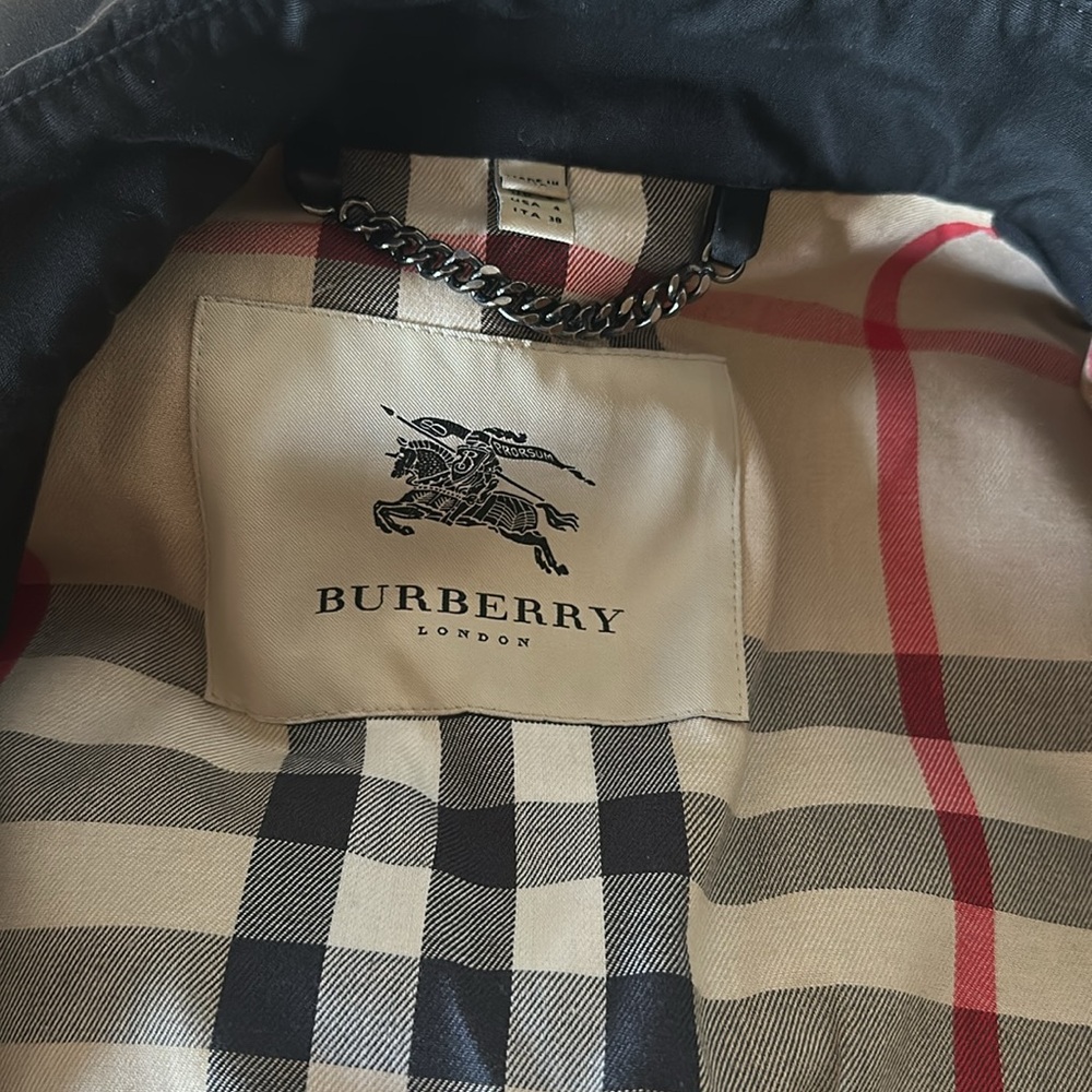 Burberry Black Belted Trench Coat - Picture 3 of 4